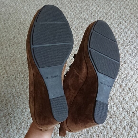 Via Spiga Dekel lace up bootie wedges Size 8M - Picture 9 of 11